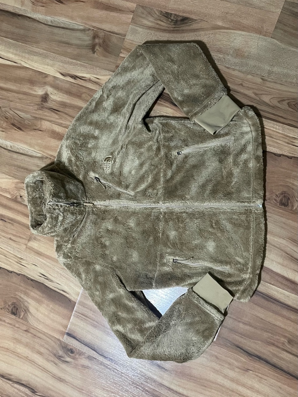 The North Face Osito Full Zip Fleece Jacket Women's M Taupe Brown Warm